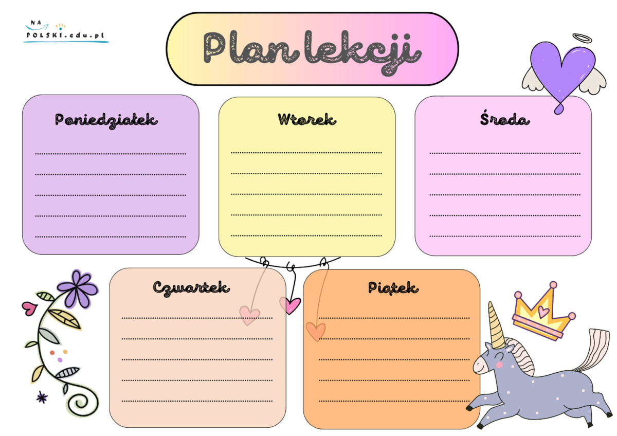 Plan lekcji - 5 autorskich projektów gotowych do druku | Na Polski